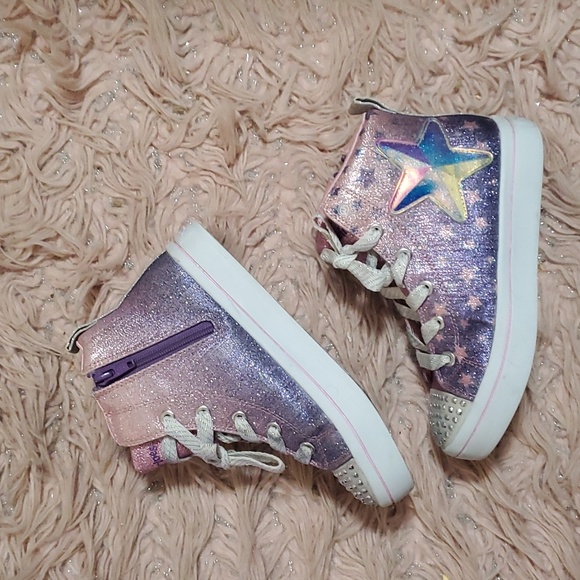 Sketchers Twinkle toes Star & glitter light up shoes for girls size 1 - Picture 6 of 16